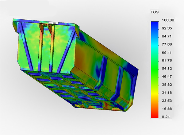 Разработка прицепа с помощью компьютерного моделирования. Восьмикратный запас прочности кузова.
